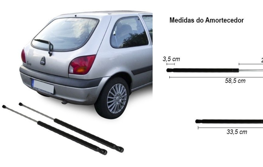 AMORTECEDOR FIESTA HATCH 2 PTS/1996-2003