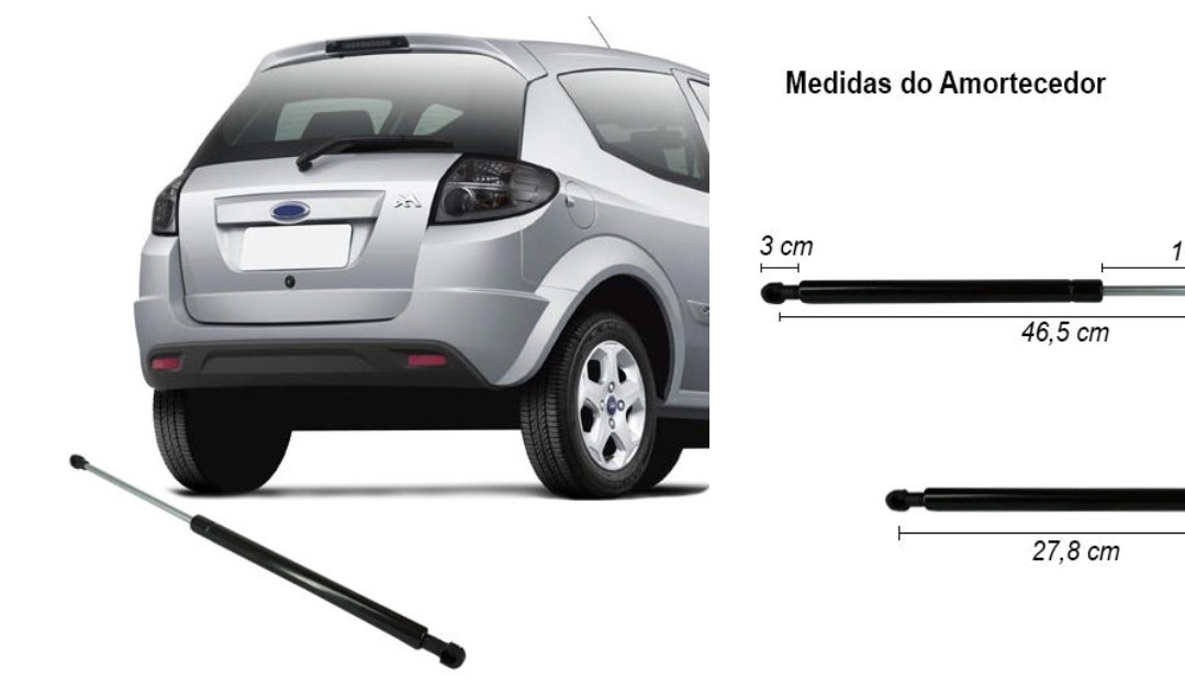 AMORTECEDOR PORTA MALA KA 2008 até 2019 A464x276