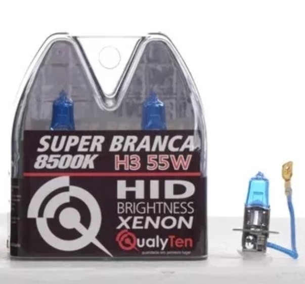 KIT LAMPADA SUPER BRANCA H3 8500K 55W