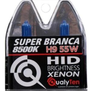 KIT LÂMPADA SUPER BRANCA H9 8500K 55W